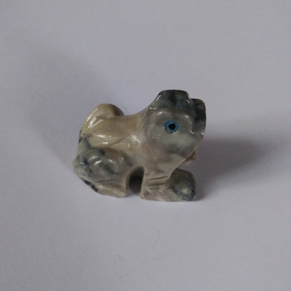 Hand Carved Nelson Animal Frog Creations Soapstone Carving.